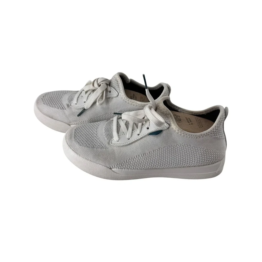 Vessi Weekend Women 6 Marble White Waterproof Knit Low Top Sneakers Dyma-tex